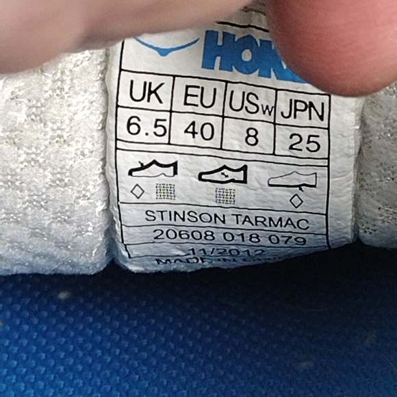 Hoka One One Stinson Tarmac Women's Size 8 Trail Running Shoes Blue - Picture 8 of 11